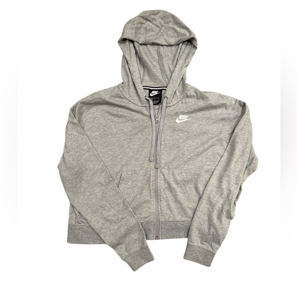 Nike Gray Cropped Hoodie